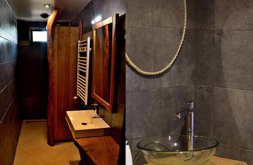 Une vraie belle salle de bains avec douche à l’italienne, à votre disposition !