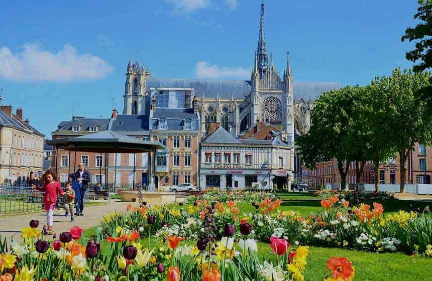 Centre ville d'Amiens fleuri