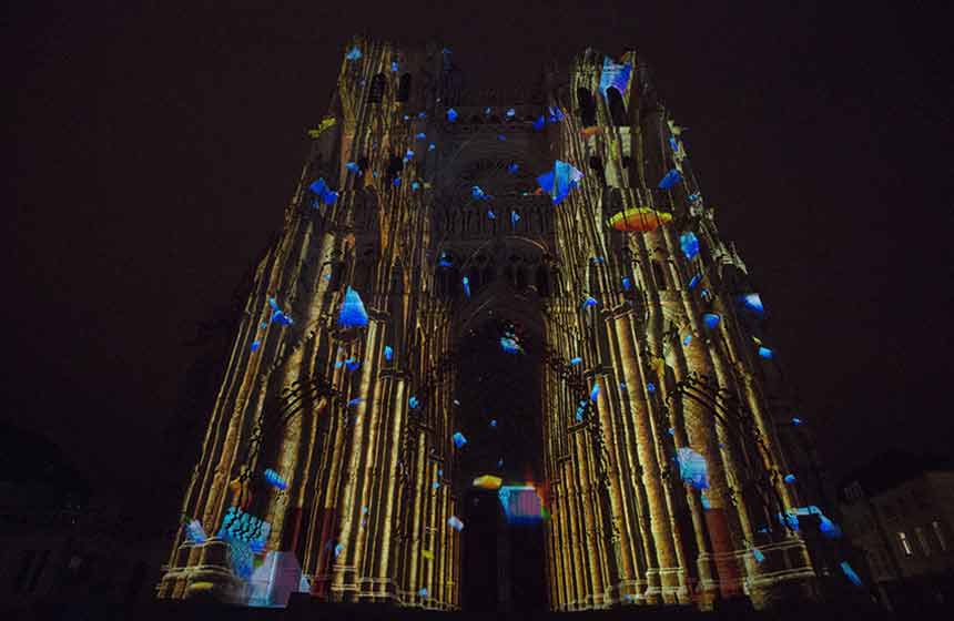 La Cathédrale d'Amiens illuminé de fin novembre à fin décembre