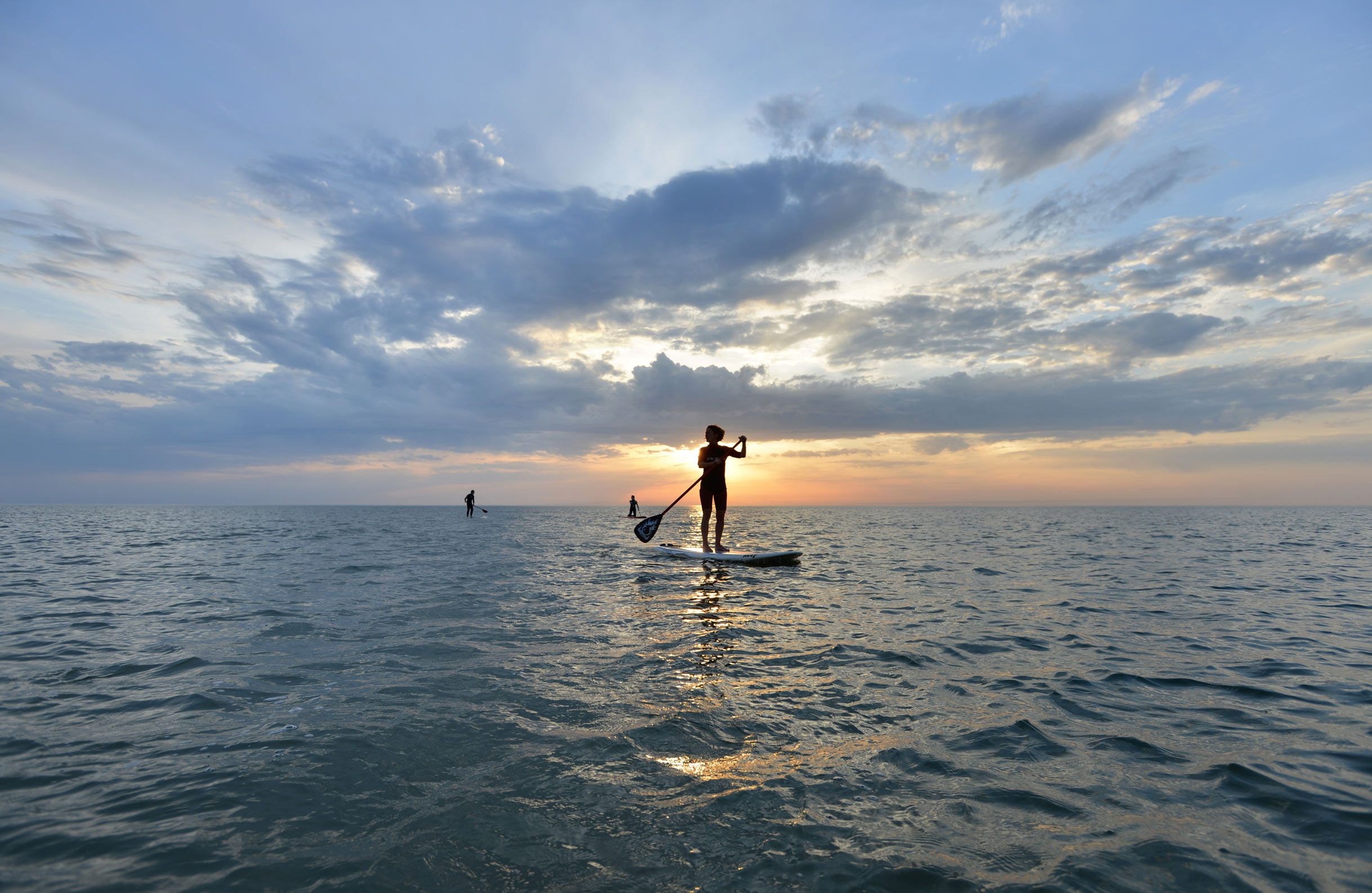 Séance paddle à Cayeux-sur-mer