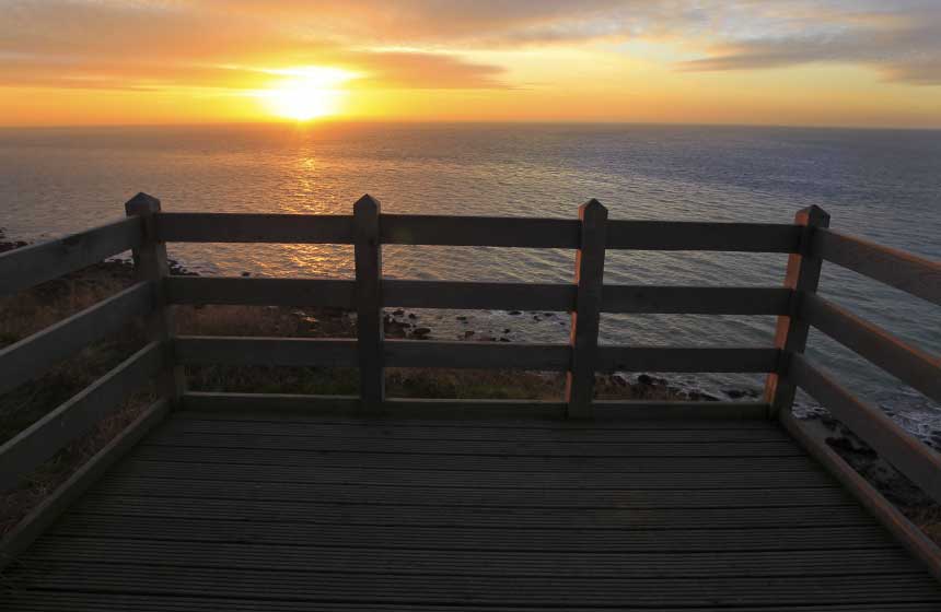 Coucher de soleil romantique au Cap Gris Nez