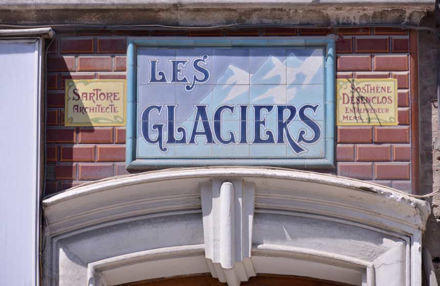 Détail des façades Belle Epoque de Mers-les-Bains