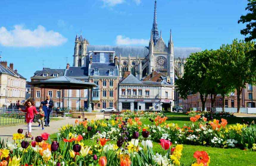 Le centre ville et la cathédrale d’Amiens