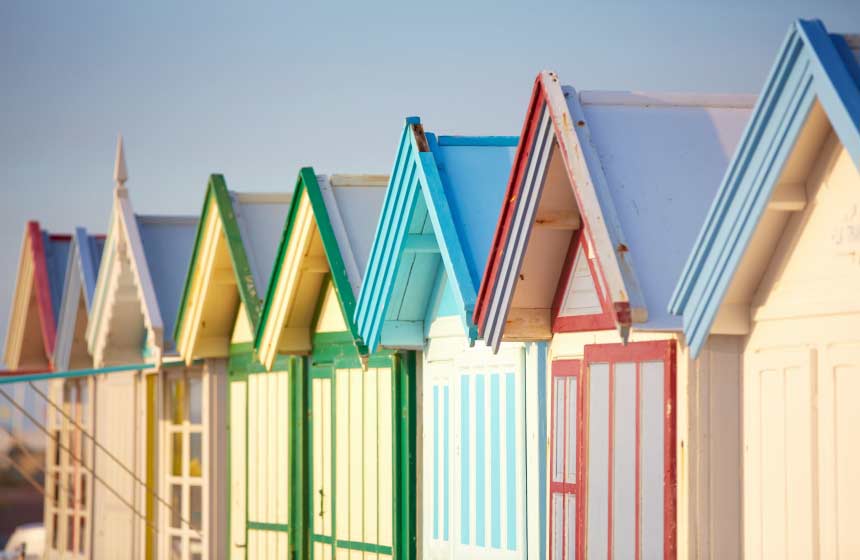 Les cabines de plage colorées de Cayeux-sur-mer