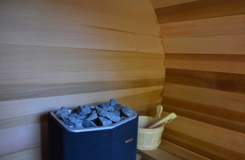 Les pierres chaudes du sauna de la Maison de l’Omignon à Vermand