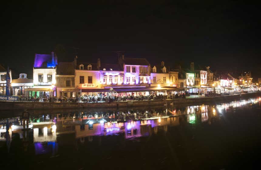 Quartier Saint Leu by night à Amiens