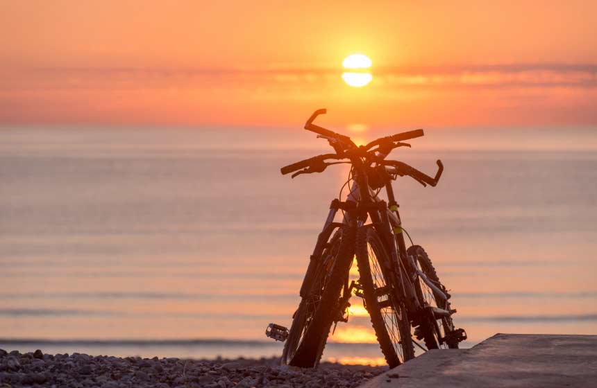 Sortie à vélo jusqu’au bord de plage à Mers-les-Bains