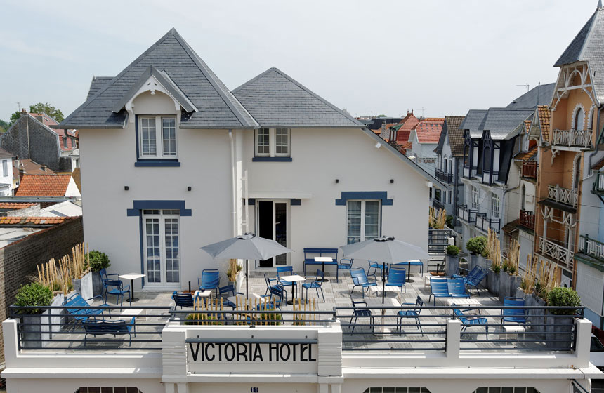 Terrasse perchée de l'hôtel Castel Victoria