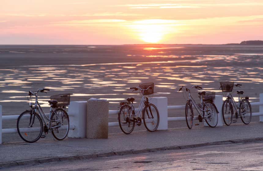 Virée à vélo jusqu’au Crotoy et pause au coucher du soleil