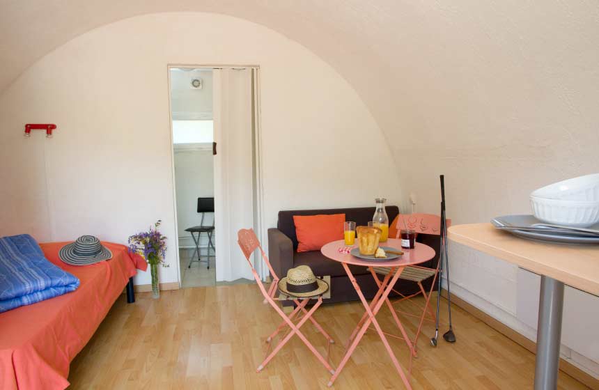 Votre chambre - Studio-bulle du camping le Rompval à Mers-les-Bains