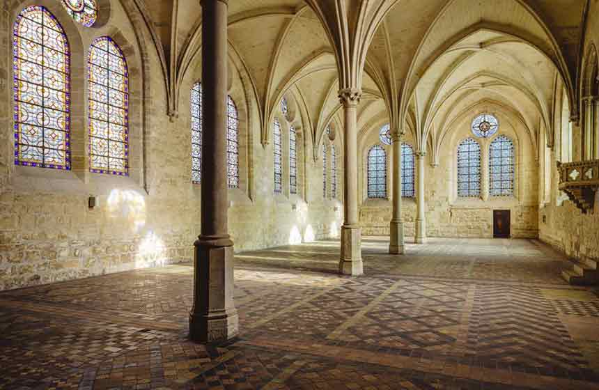 Le réfectoire des moines - Abbaye de Royaumont