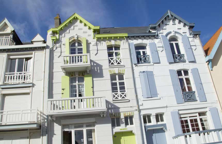 Wimereux : les façades colorées en front de mer